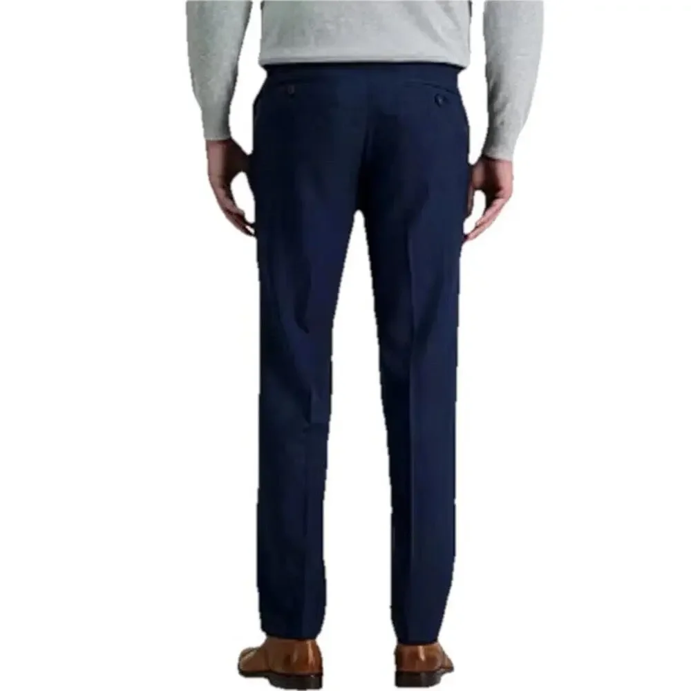 Haggar Premium Comfort Mens Straight Fit Dress Flat Front Pant 36W x 29L‎ Navy